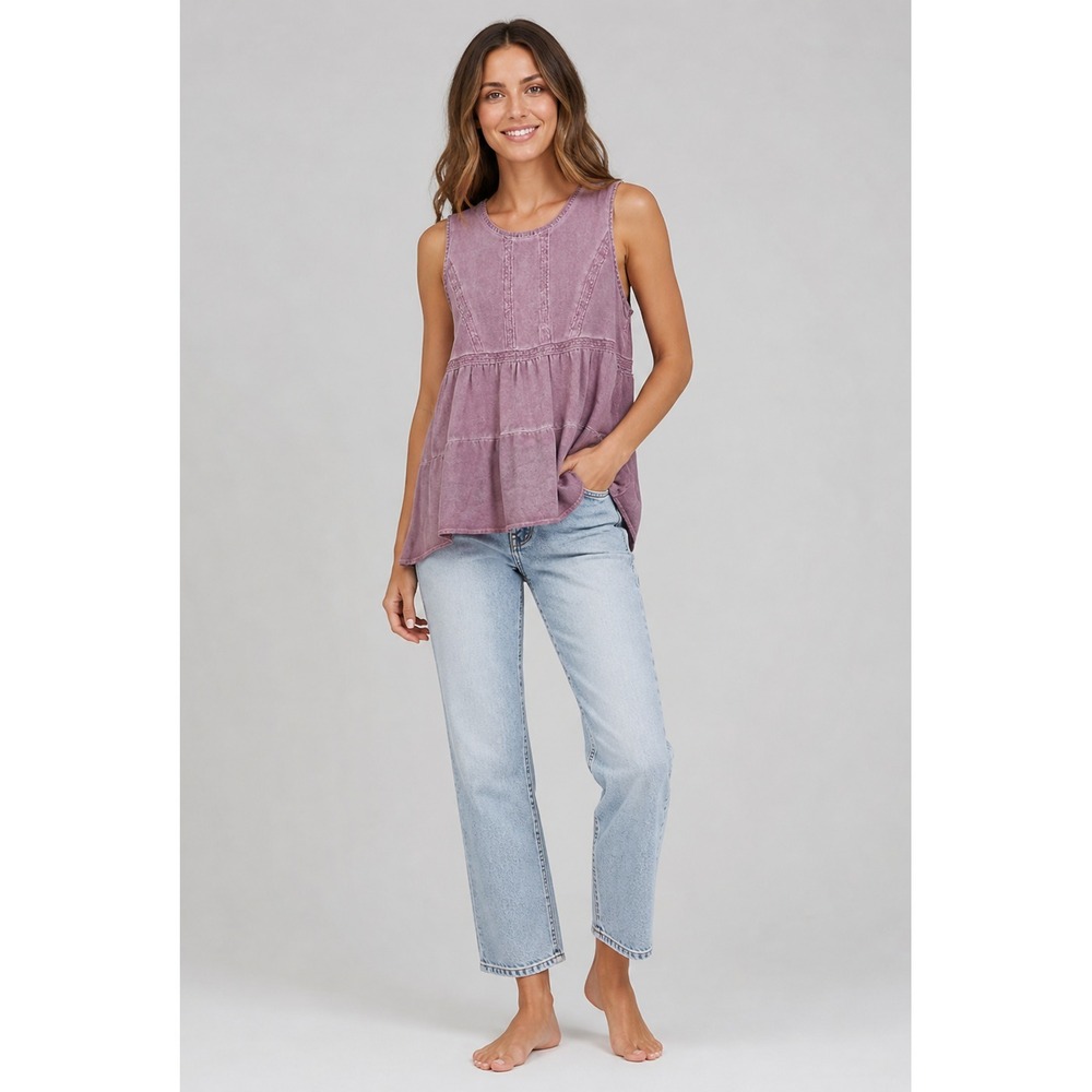 Knox Rose Tank Top Women S Pink Rayon Crochet Trim High Low Coquette Boho Hippie